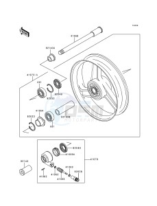 ZX 600 E [NINJA ZX-6] (E4-E6) [NINJA ZX-6] drawing FRONT WHEEL