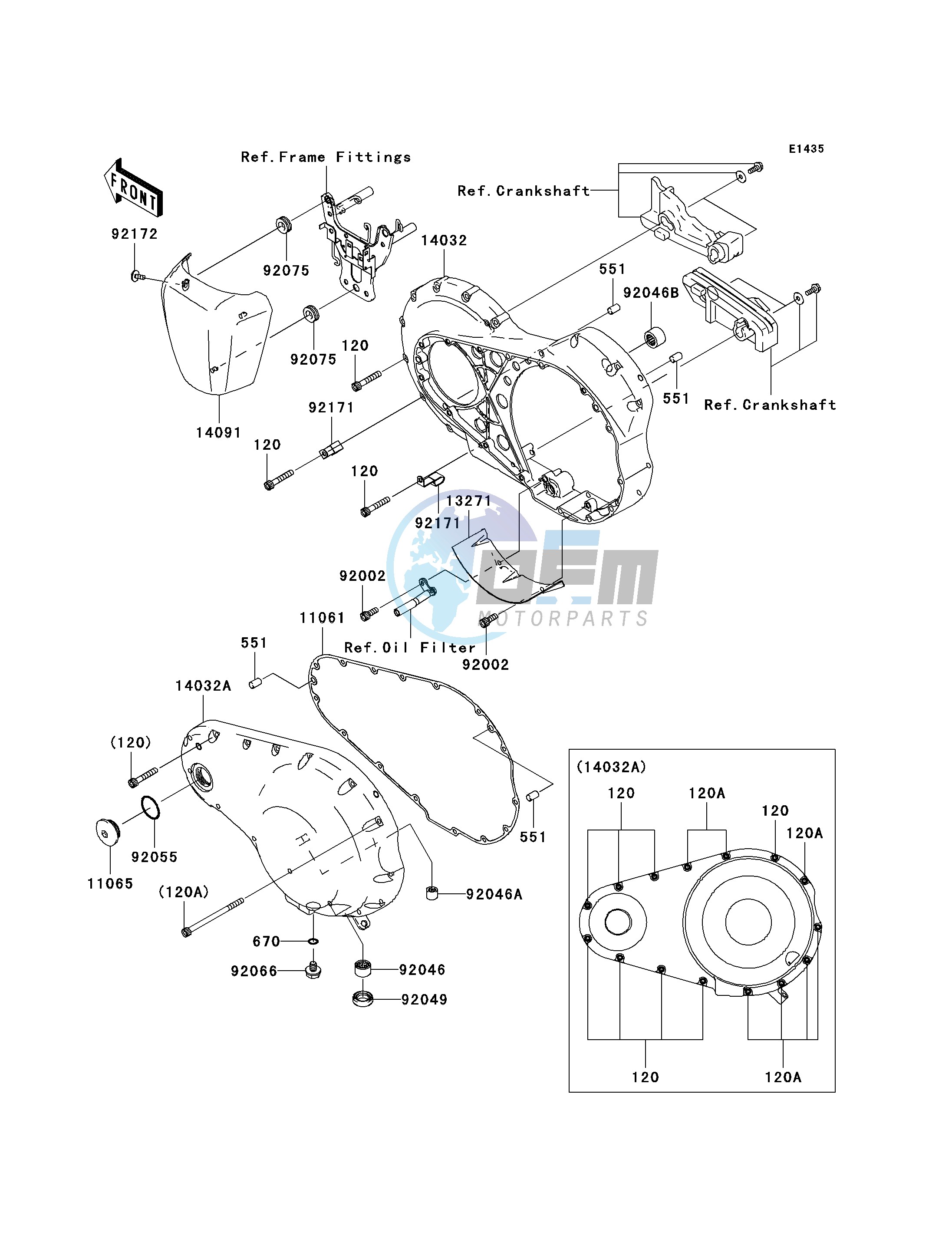 LEFT ENGINE COVER-- S- -