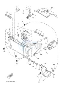 YZF-R125 R125 (5D7J 5D7J 5D7J) drawing RADIATOR & HOSE