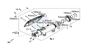 GTS 300i 2012 drawing EXHAUST