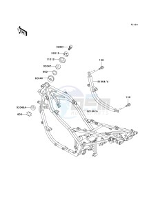 EX 500 D [NINJA 500R] (D6F-D9F) D6F drawing FRAME