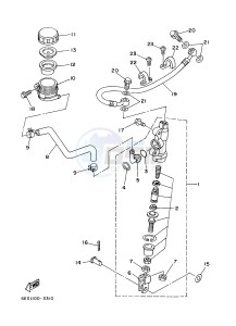 YZ85 YZ85LW (1SN4 1SN6 1SP4 1SP6) drawing REAR MASTER CYLINDER