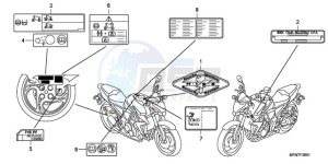 CB1000RA UK - (E / MPH) drawing CAUTION LABEL(2)