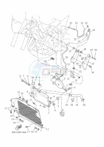 XTZ690D-B TENERE 700 (BEH2) drawing RADIATOR & HOSE