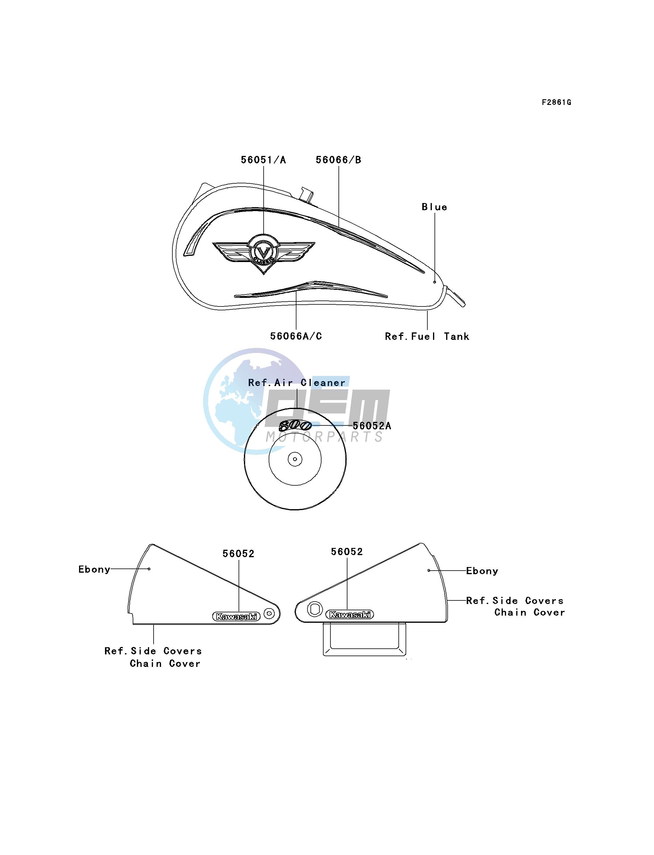 DECALS-- BLUE- --- VN800-B9- -