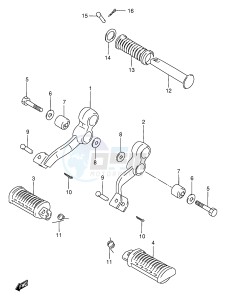 GN250 (E2) drawing FOOTREST