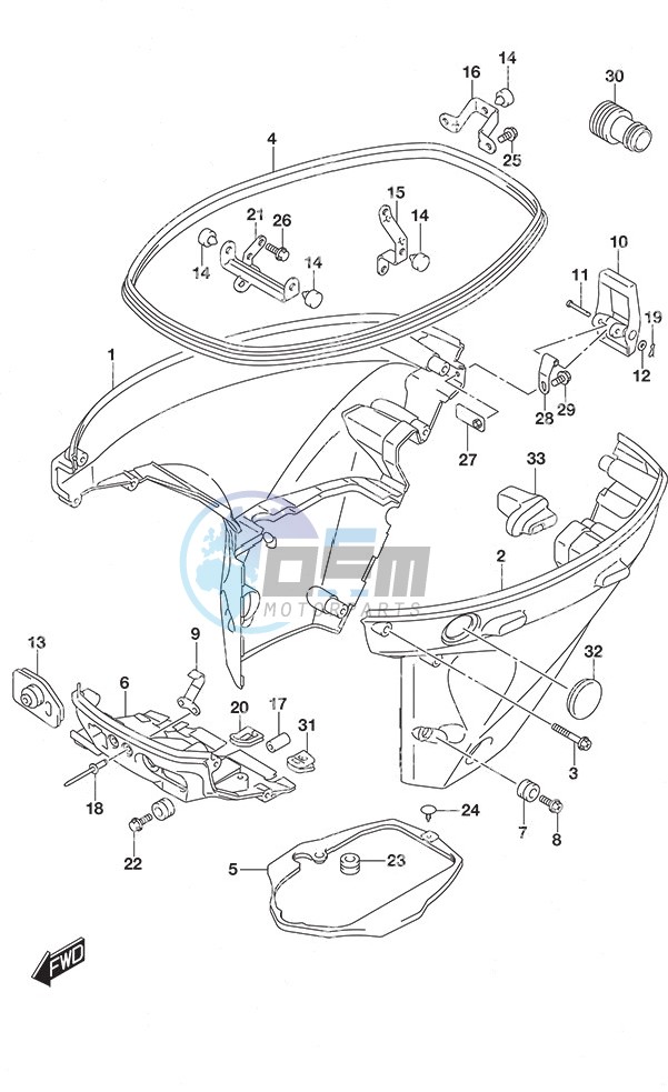 Side Cover Tiller Handle w/Power Tilt