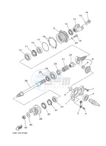 YFM450FWA YFM45FGB GRIZZLY 450 IRS AUSTRIA drawing MIDDLE DRIVE GEAR