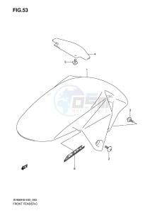 SV650 (E2) drawing FRONT FENDER (MODEL K8)