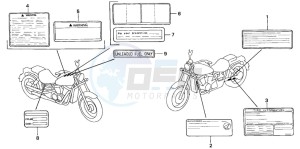 VT1100C2 drawing CAUTION LABEL