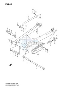 GZ250 (P3) drawing REAR SWINGING ARM