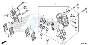 CBR600RAD CBR600RR ABS UK - (E) drawing FRONT BRAKE CALIPER