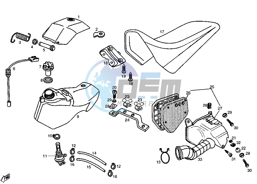 Fuel tank - seat