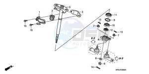 TRX500FE9 Australia - (U) drawing STEERING SHAFT