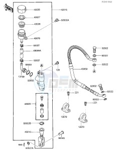 KX 125 E [KX125] (E1) [KX125] drawing REAR MASTER CYLINDER