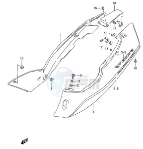 RF600R (E2) drawing FRAME COVER (MODEL P R S T)