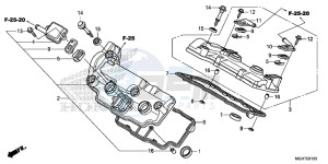 VFR1200XDF CrossTourer - VFR1200X Dual Clutch 2ED - (2ED) drawing CYLINDER HEAD COVER