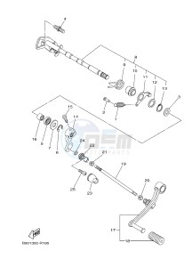 MTM850 MTM-850 XSR900 (B908) drawing SHIFT SHAFT