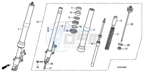 CB600FA Europe Direct - (ED / 25K) drawing FRONT FORK