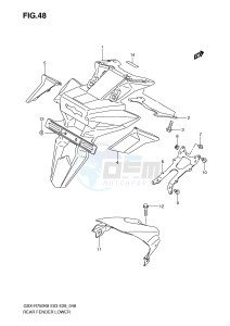 GSX-R750 (E3-E28) drawing REAR FENDER LOWER