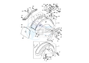 XVS A DRAG STAR CLASSIC 650 drawing FENDER