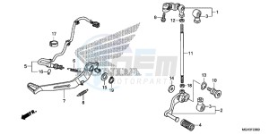 VFR1200XD CrossTourer - VFR1200X Dual Clutch 2ED - (2ED) drawing PEDAL