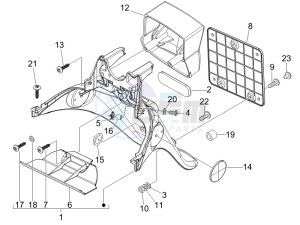 Fly 50 4t drawing Rear cover - Splash guard