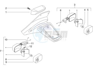 NRG 50 power DT drawing Tail light - Turn signal lamps