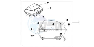 CBF1000T9 Europe Direct - (ED) drawing 45L TOP BOX T TYPE FOP ONLY