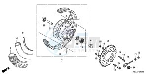 CRF50FB CRF50F ED drawing REAR WHEEL