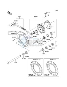 KX450F KX450FDF EU drawing Rear Hub