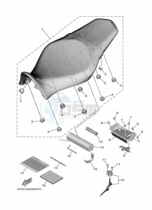 MT-09 MTN890D-U (BNF1) drawing SEAT