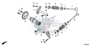 SH125DSE SH125DS UK - (E) drawing CAMSHAFT/VALVE