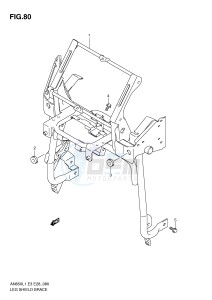 AN650 (E3-E28) Burgman drawing LEG SHIELD BRACE (AN650AL1 E28)