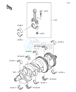 Z1000SX ZX1000LEF FR GB XX (EU ME A(FRICA) drawing Crankshaft