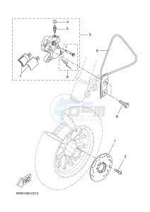 CW50N BW'S (2B7K) drawing FRONT BRAKE CALIPER