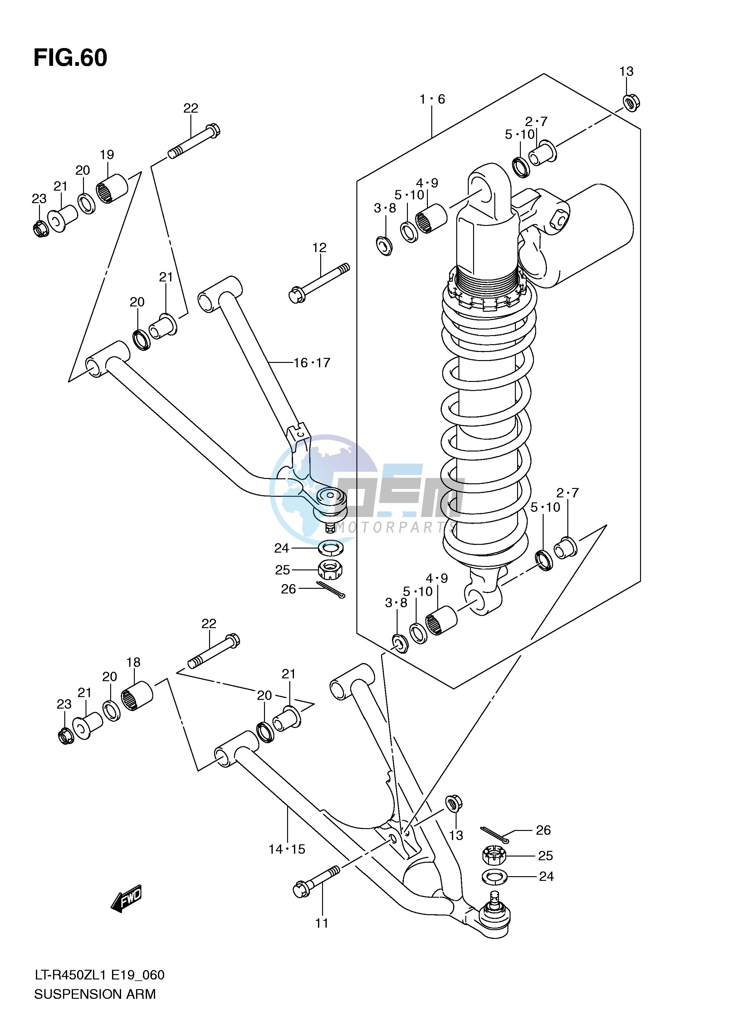 SUSPENSION ARM (LT-R450L1 E19)