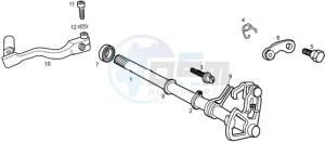 RCR 50 drawing Selector shaft