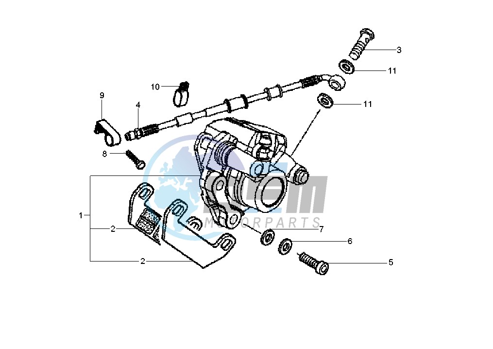 Rear brake caliper