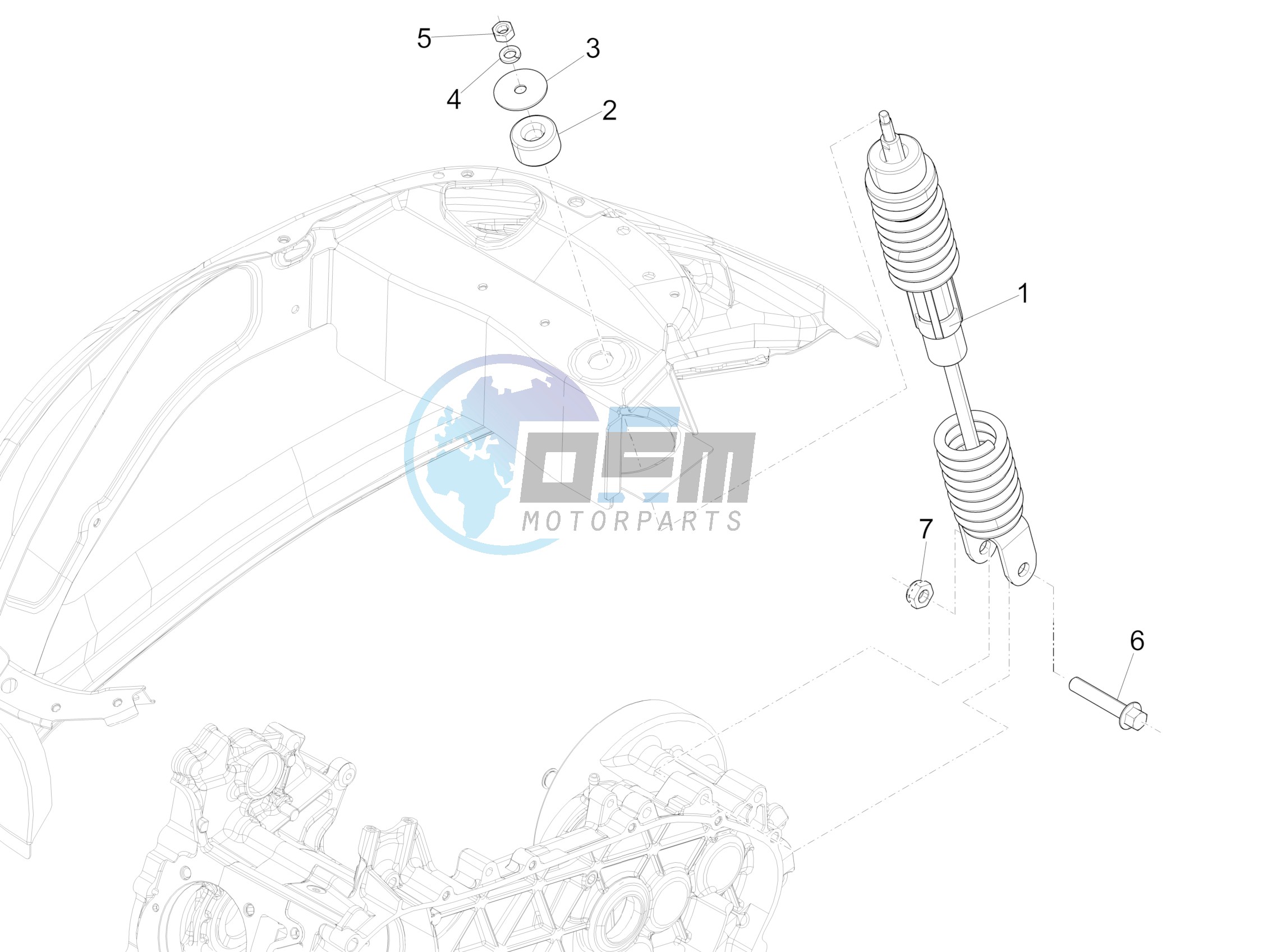 Rear suspension - Shock absorber/s