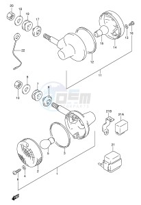 TU250X (E2) drawing TURNSIGNAL LAMP