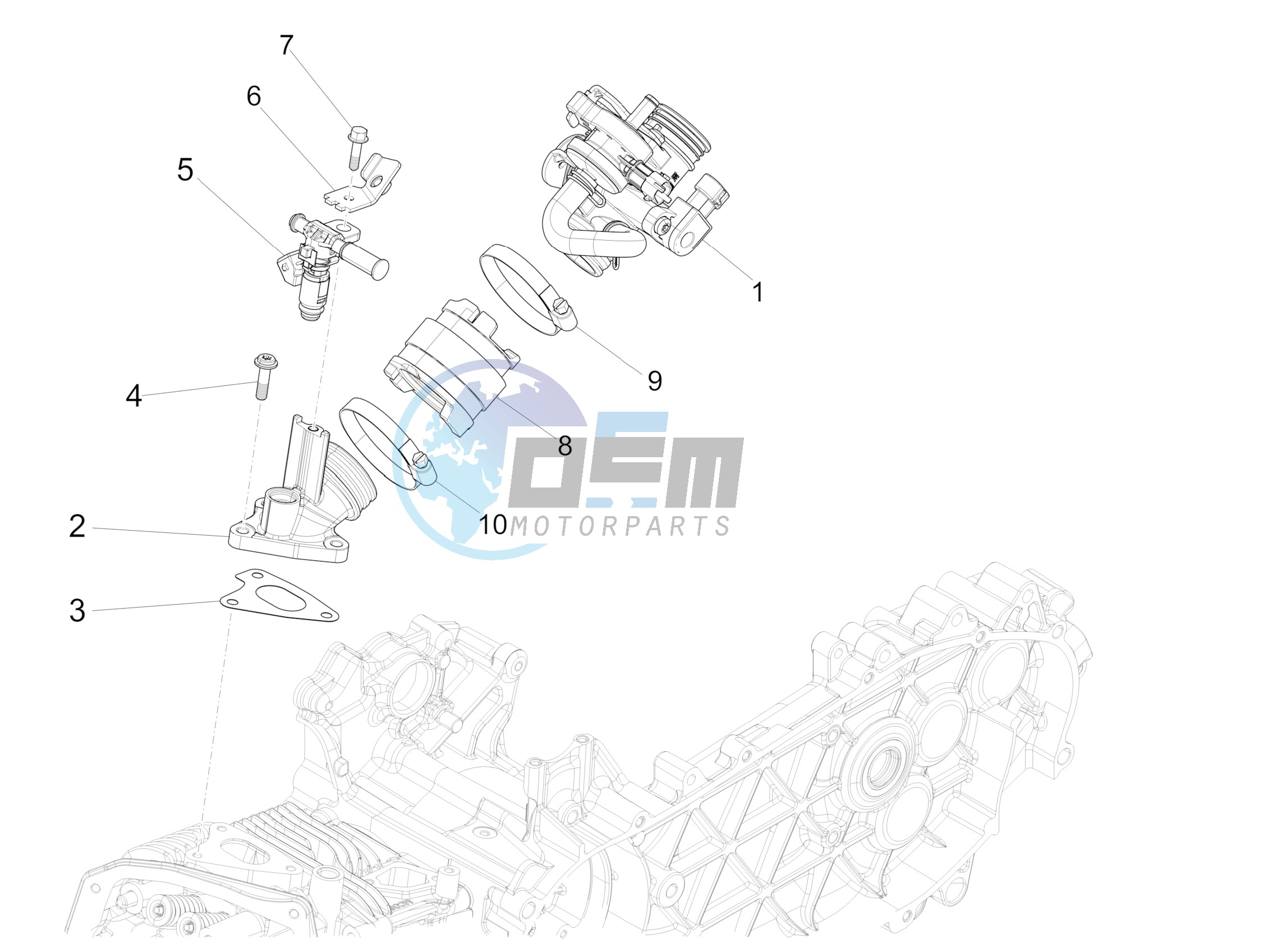 Throttle body - Injector - Induction joint