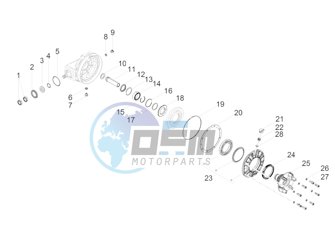 Achter transmissie / Components