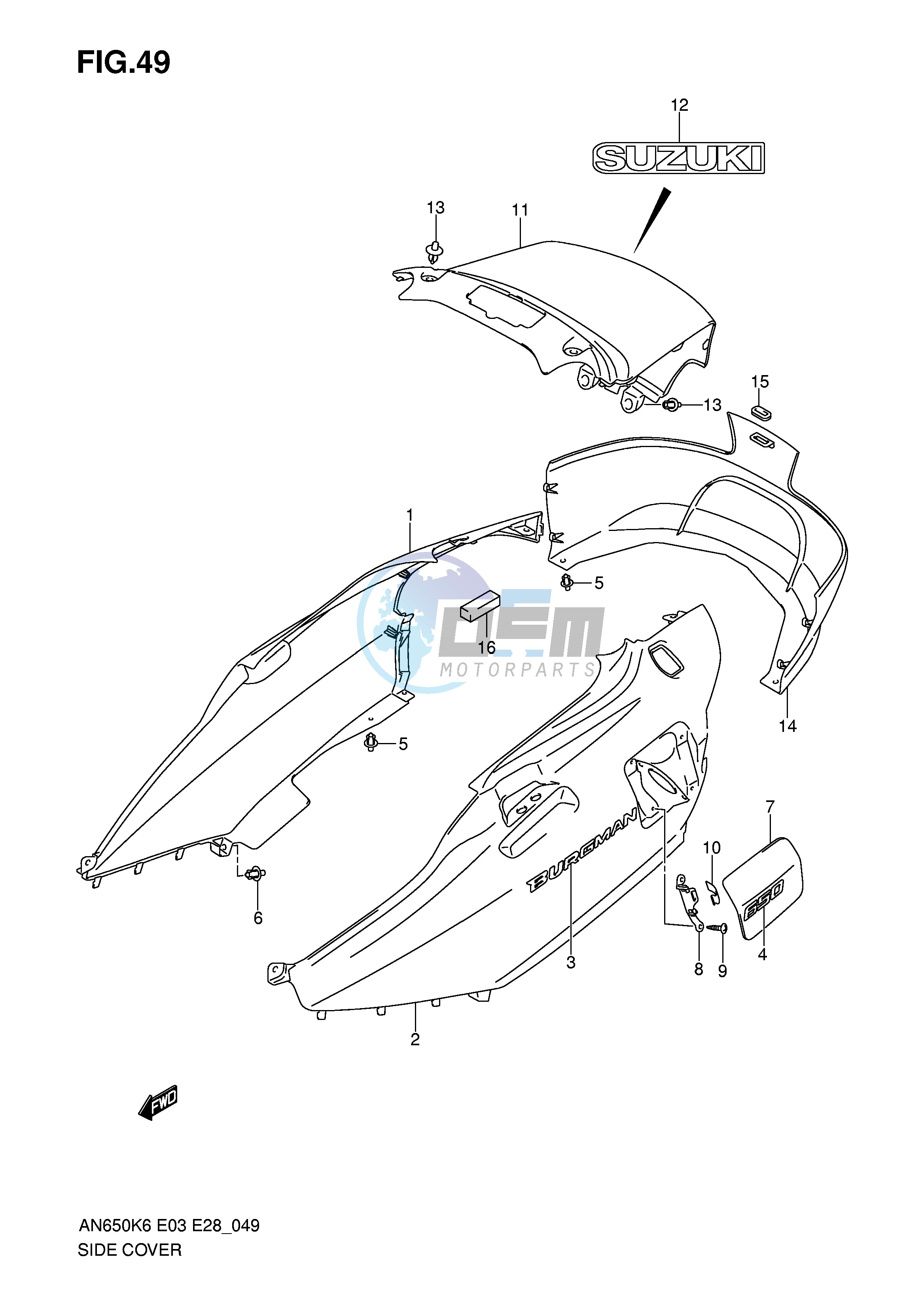 SIDE COVER (AN650K6 K7)