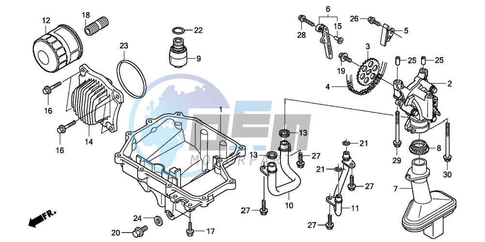 OIL PAN/OIL PUMP (CBF600S8/SA8/N8/NA8)