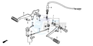 CBF600S drawing BRAKE PEDAL/ CHANGE PEDAL