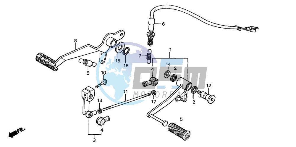 BRAKE PEDAL/ CHANGE PEDAL