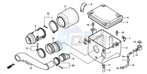 TRX450S drawing AIR CLEANER