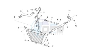 TUONO 1100 V4 FACTORY E4 SUPERPOLE ABS (APAC) drawing Oil radiator