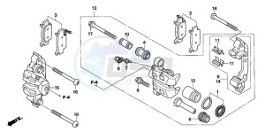 TRX500FM drawing FRONT BRAKE CALIPER